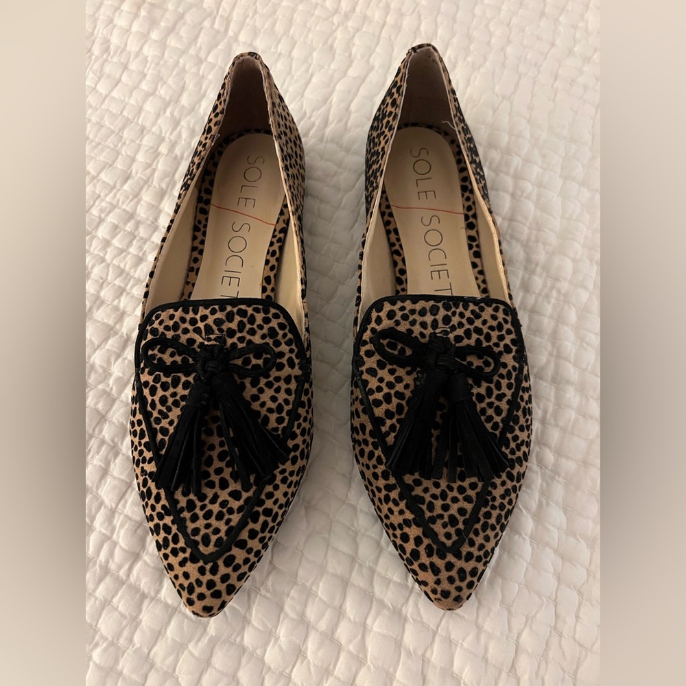 Sole Society Hadlee Calf Hair Tassel Loafer